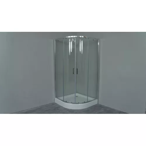Душевое ограждение TIMO ALTTI четверть круга прозрачное стекло без поддона, Цвет стекла: прозрачное, Выбрать размер: 100х100, изображение 2