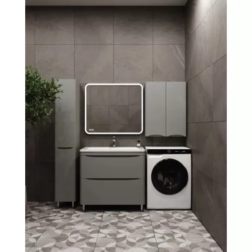 Подвесной шкаф "Бергамо мини 60" Люкс антискрейтч серый, Plus, Выбрать цвет: серый, изображение 4