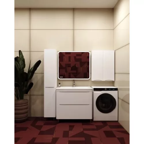 Подвесной шкаф "Бергамо мини 60" Люкс антискрейтч белый, PLUS, Выбрать цвет: белый , изображение 4