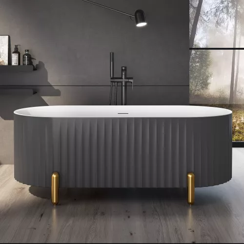 Акриловая ванна Black & White SB310 Grey, изображение 5