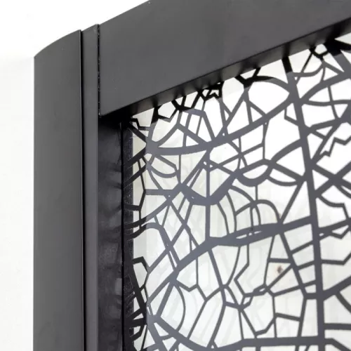 Душевое ограждение HB90 DTO четверть круга, Цвет стекла: с рисунком, Цвет профиля: Черный, Выбрать размер: 90х90, изображение 6