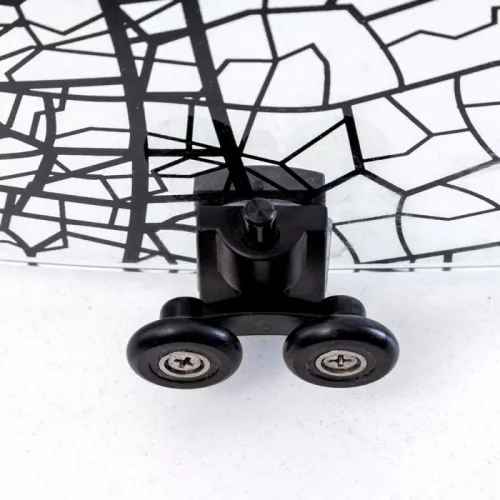 Душевое ограждение HB90 DTO четверть круга, Цвет стекла: с рисунком, Цвет профиля: Черный, Выбрать размер: 90х90, изображение 9