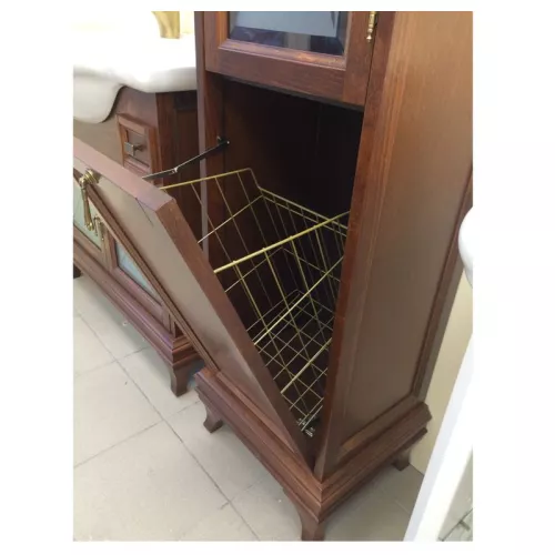 Пенал левый/правый с бельевой корзиной OPADIRIS Борджи светлый орех, Выбрать цвет: Светлый орех, Ориентация: Левая, изображение 7