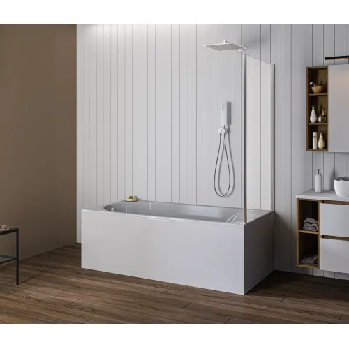 Боковая стенка к  ванне Good Door SCREEN SP, Цвет стекла: матовое, Цвет профиля: Хром, Выбрать размер: 75, изображение 3