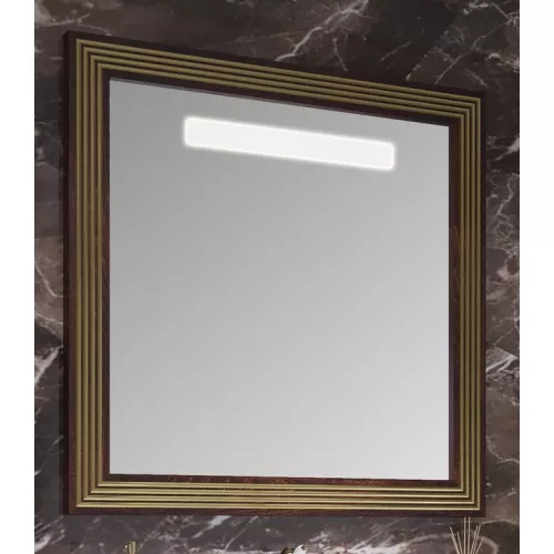 Зеркало с подсветкой  80см OPADIRIS бежевый глянцевый с золотой патиной, Выбрать цвет: Золото, изображение 3