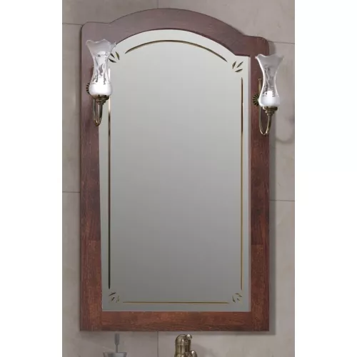 Мебель для ванной: Зеркало OPADIRIS со светильниками Лоренцо 60 Светлый орех 1 в магазине Акватория