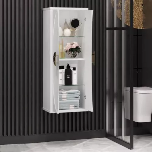 Пенал OPADIRIS  Ибица 2-створчатый Белый/Золото, Выбрать цвет: Белый/золото, изображение 2