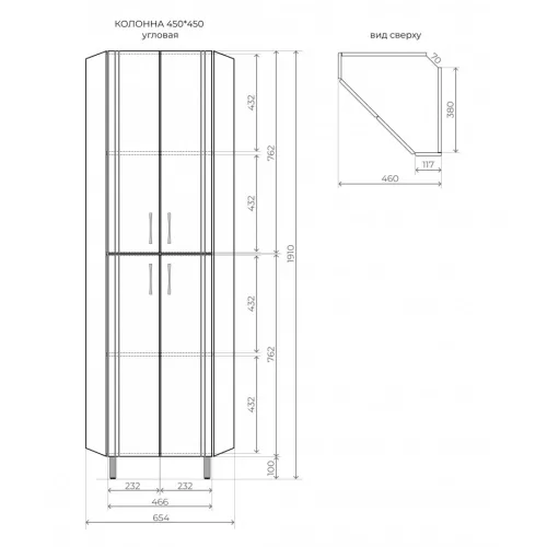 Колонна Style Line Веер Угловая 45*45, изображение 3