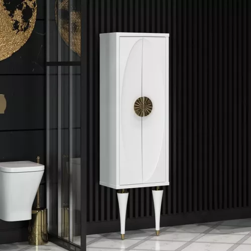 Пенал OPADIRIS  Ибица 2-створчатый Белый/Золото, Выбрать цвет: Белый/золото, изображение 4