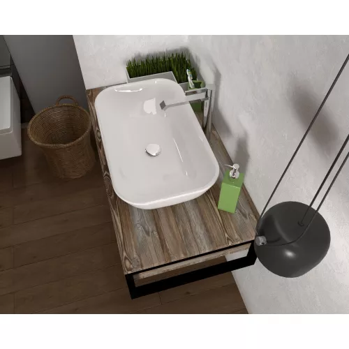 Тумба подвесная 1Marka GRUNGE LOFT дуб намибия, Выбрать цвет: Дуб Намибия, Выбрать размер: 100, изображение 3