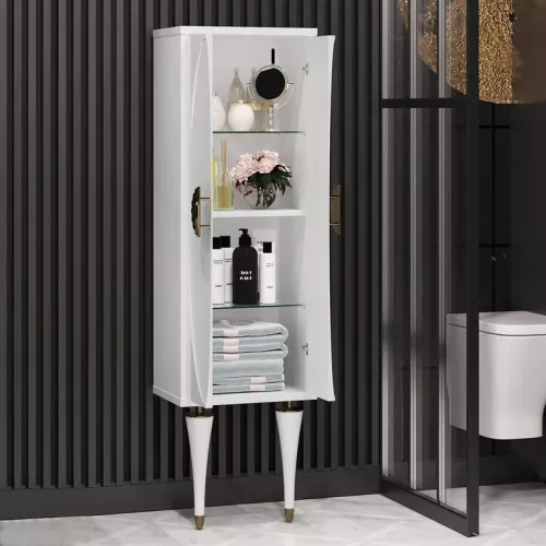 Пенал OPADIRIS  Ибица 2-створчатый Белый/Золото, Выбрать цвет: Белый/золото, изображение 5