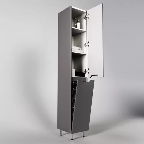 Колонна универсальная "Марелла" с корзиной, Люкс антискрейтч серый, PLUS, Выбрать цвет: Серый, Выбрать размер: 30, Ориентация: правая, изображение 3