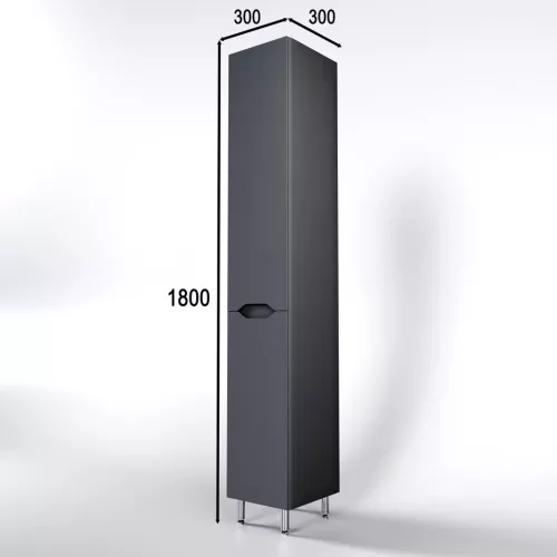 Колонна универсальная "Марелла" с корзиной, Люкс антискрейтч серый, PLUS, Выбрать цвет: Серый, Выбрать размер: 30, Ориентация: правая, изображение 2