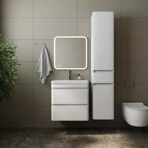 Тумба подвесная с раковиной Style Line  Атлантика, Выбрать цвет: Белый, Выбрать размер: 60, изображение 2