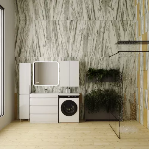 Тумба напольная 3 ящика с раковиной Style Line  Даллас  левая/правая, Выбрать размер: 150