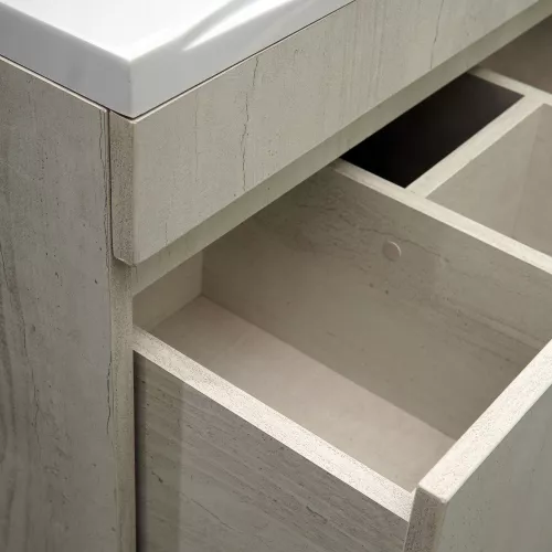 Тумба подвесная  ACWEN ДОРО 70  бетон пайн с раковиной, изображение 7