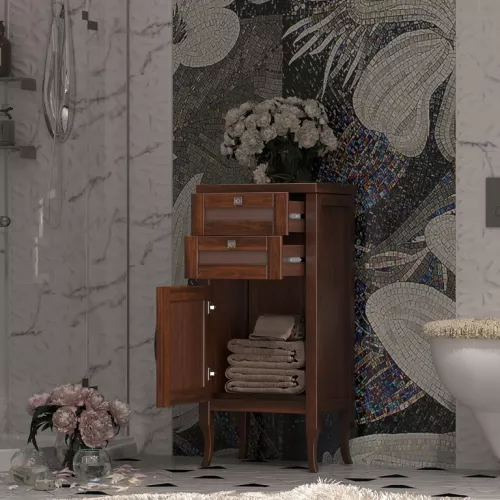 Комод левый OPADIRIS Мираж  светлый орех, Ориентация: Левая, Выбрать цвет: Светлый орех, изображение 3