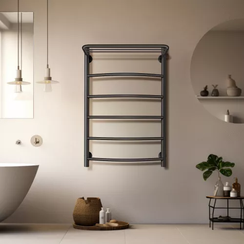 Полотенцесушитель Secado Милан 1 СП с полочкой , водяной, хром, Выбрать размер: 40х60, изображение 4