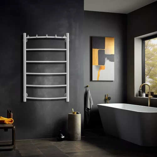 Полотенцесушитель Secado Милан 1 К , с крючками ,водяной, хром, Выбрать размер: 40х60, изображение 5