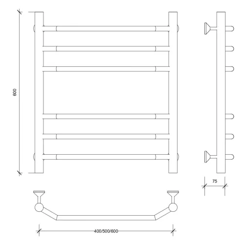 Полотенцесушитель Secado Агата 3 , водяной, хром, Выбрать размер: 40х60, изображение 2
