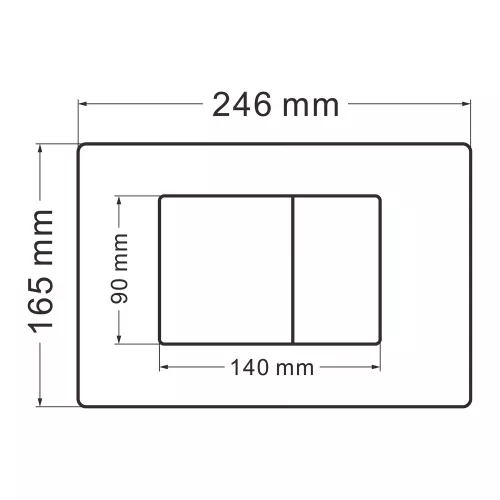 Кнопка смыва ABBER AC0120MCH матовый хром, Выбрать цвет: Хром матовый, изображение 2