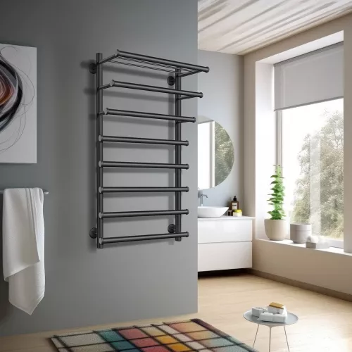 Полотенцесушитель Secado Турин 6 , с полочкой, водяной, хром, Выбрать размер: 50х60, изображение 3