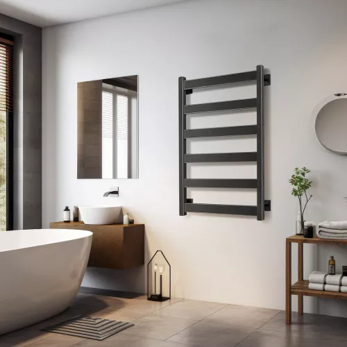 Полотенцесушитель Secado Комано 1 водяной, ЧЕРНЫЙ МАТОВЫЙ, Выбрать цвет: Черный, Выбрать размер: 40х60, изображение 2