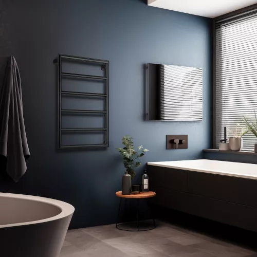 Полотенцесушитель Secado Парма 2 водяной, ЧЕРНЫЙ МАТОВЫЙ, Выбрать размер: 40х60, изображение 2