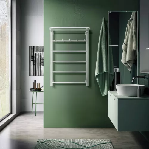 Полотенцесушитель Secado Триада 1 КСП , с крючками и полочкой, водяной, хром, Выбрать размер: 40х60, изображение 3