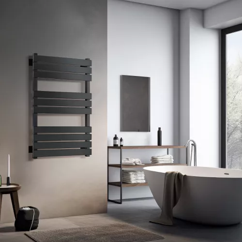 Полотенцесушитель Secado Мормано  водяной, ЧЕРНЫЙ МАТОВЫЙ, Выбрать размер: 40х80, изображение 2