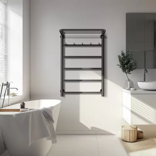 Полотенцесушитель Secado Триада 1 КСП , с крючками и полочкой, водяной, хром, Выбрать размер: 40х60, изображение 4