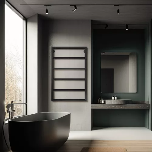 Полотенцесушитель Secado Парма 2 водяной, ЧЕРНЫЙ МАТОВЫЙ, Выбрать размер: 40х60, изображение 3