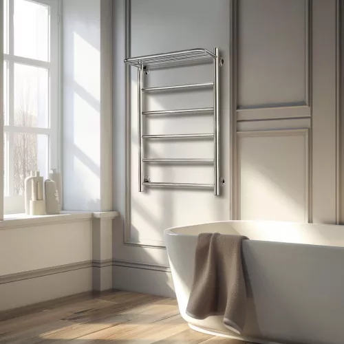 Полотенцесушитель Secado Триада 1 СП, с полочкой, водяной, хром, Выбрать размер: 40х60, изображение 4