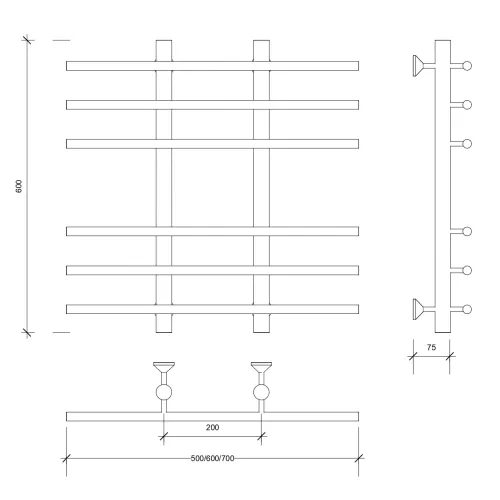 Полотенцесушитель Secado Турин 4  водяной, хром, Выбрать размер: 50х60, изображение 4