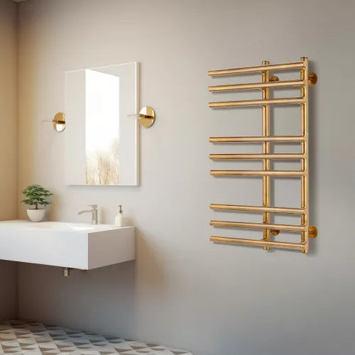 Полотенцесушитель латунный Secado Турин 3 водяной, бронза, Выбрать размер: 50х60, изображение 2