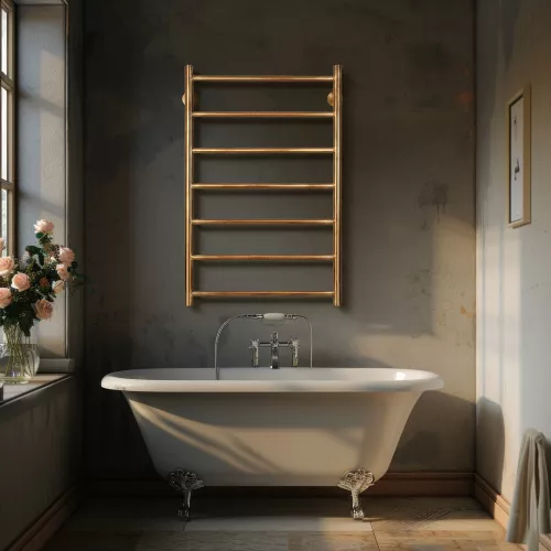 Полотенцесушитель латунный Secado Триада 1 водяной, бронза, Выбрать размер: 40х50, изображение 2