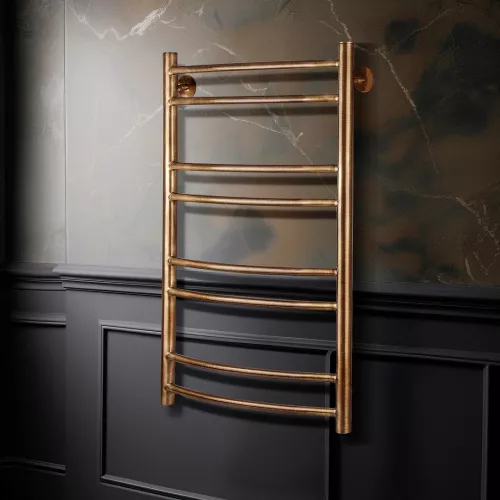 Полотенцесушитель латунный Secado Милан 2 водяной, бронза, Выбрать размер: 40х60, изображение 2