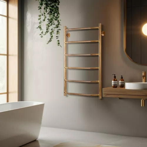 Полотенцесушитель латунный Secado Агата 1  водяной, бронза, Выбрать размер: 40х50, изображение 2