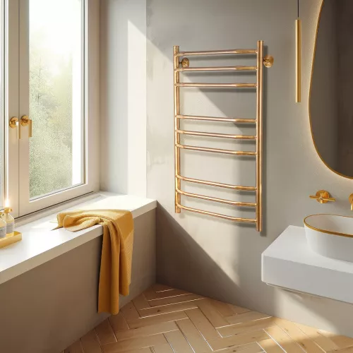 Полотенцесушитель латунный Secado Агата 4  водяной, бронза, Выбрать размер: 40х60, изображение 2