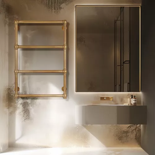 Полотенцесушитель латунный Secado Фалерони 1 водяной, бронза, Выбрать размер: 40х60, изображение 2