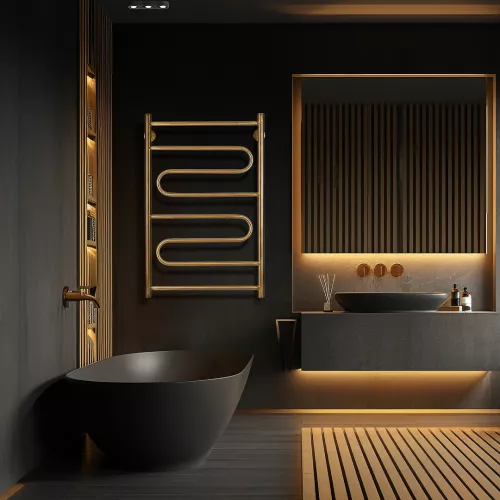 Полотенцесушитель латунный Secado Валенсия 2 водяной, бронза, Выбрать размер: 40х60, изображение 2