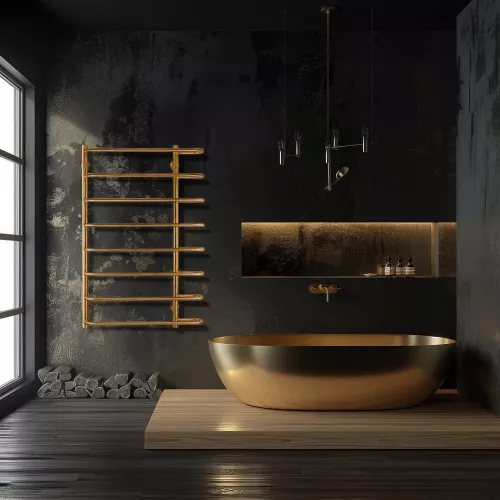 Полотенцесушитель латунный Secado Венеция 2 водяной, бронза, Выбрать размер: 40х60, изображение 2