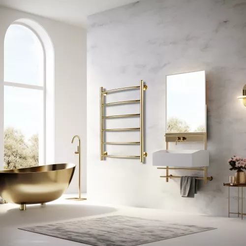 Полотенцесушитель латунный Secado Милан 1 водяной, бронза, Выбрать размер: 40х50, изображение 2