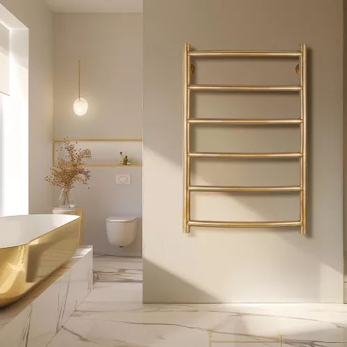 Полотенцесушитель латунный Secado Милан 1 плюс водяной, бронза, Выбрать размер: 40х50, изображение 2