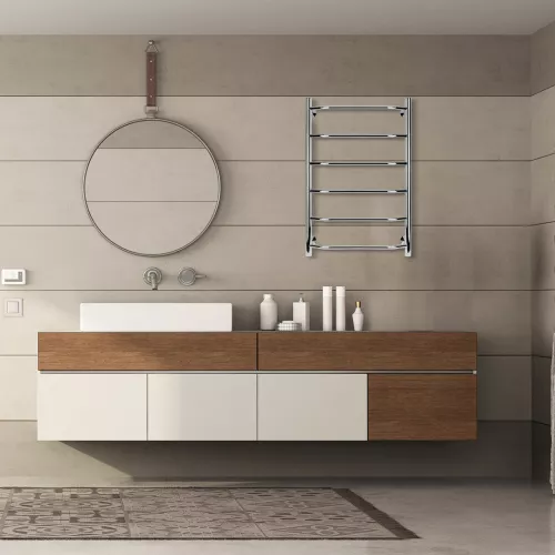 Полотенцесушитель Secado Агата 1  электрический L/R хром, Выбрать размер: 40х60, Ориентация: левая, изображение 3