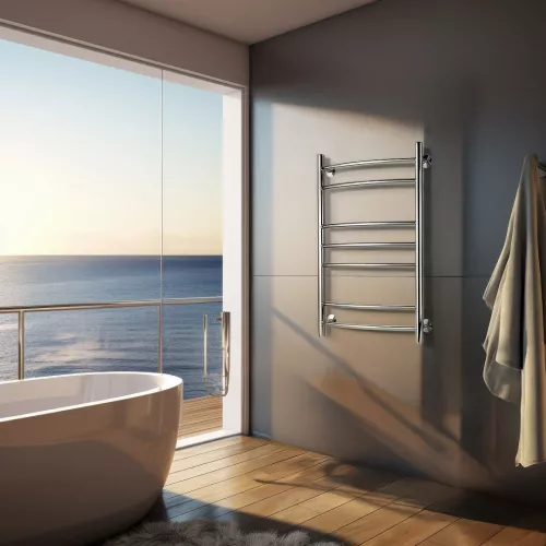 Полотенцесушитель Secado Милан 2 электрический L/R  хром, Выбрать размер: 40х60, Ориентация: левая, изображение 2