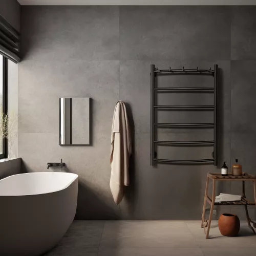 Полотенцесушитель Secado Милан 1 К , с крючками,  электрический L/R  хром, Выбрать размер: 40х60, Ориентация: левая, изображение 2