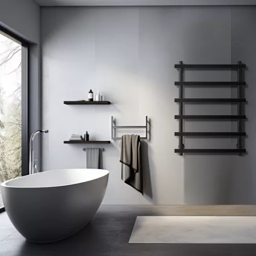 Полотенцесушитель Secado Понтида 1 электрический L/R  хром, Выбрать размер: 50х60, Ориентация: левая, изображение 2