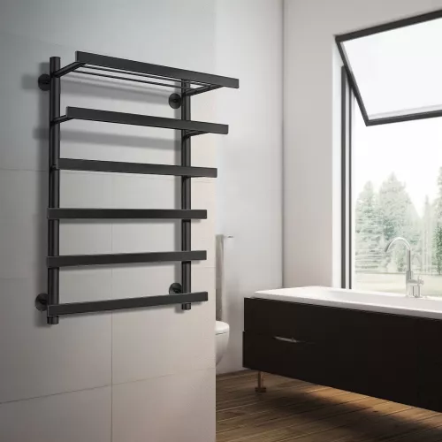 Полотенцесушитель Secado Понтида 7 СП , с полочкой, электрический L/R  хром, Выбрать размер: 50х60, Ориентация: левая, изображение 3