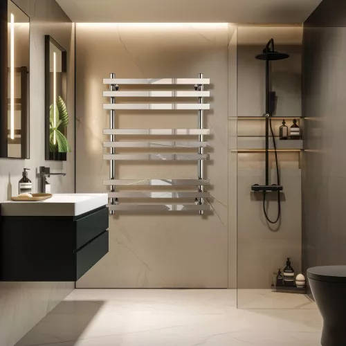 Полотенцесушитель Secado Понтида + , электрический L/R  хром, Выбрать размер: 50х60, Ориентация: левая, изображение 2